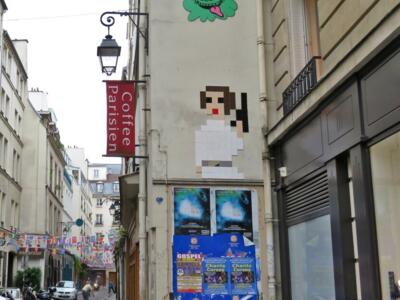 PA_1190, Space Invader de la rue Princesse Leia — Street art de Invader à Paris