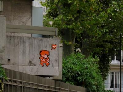 PA_1216, Space Invader on 1 rue Duret — Street art by Invader in Paris