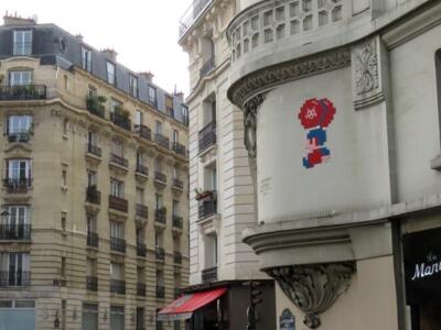 PA_1222, Space Invader on 90 avenue de la République — Street art by Invader in Paris