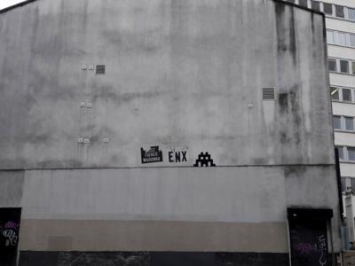 PA_1250, Space Invader on 176 rue de Bagnolet — Street art by Invader in Paris