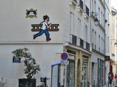 PA_1266, Space Invader de la rue Volta — Street art de Invader à Paris