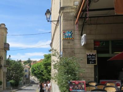 FRQ_04, Space Invader on 15 Place du Bourguet — Street art by Invader in Forcalquier