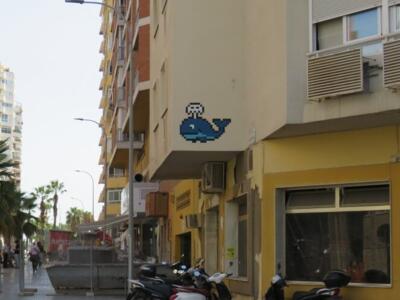 MLGA_06, Space Invader de Calle Vélez Málaga — Street art de Invader à Málaga