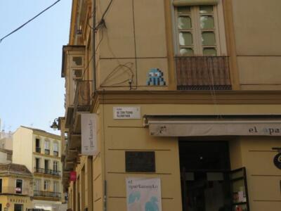 MLGA_15, Space Invader on Centro Histórico — Street art by Invader in Málaga