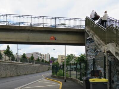CLR_09, Space Invader on Rue Pierre Semard — Street art by Invader in Clermont-Ferrand