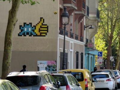 PA_1363, Space Invader du quai de la Loire — Street art de Invader à Paris