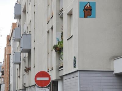 PA_1481, Space Invader de la rue de Tourtille — Street art de Invader à Paris