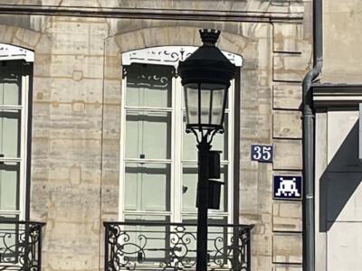 PA_1545, Space Invader on 33 Place Maubert — Street art by Invader in Paris