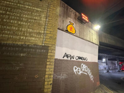 LDN_182, Space Invader on Leake Street — Street art by Invader in London