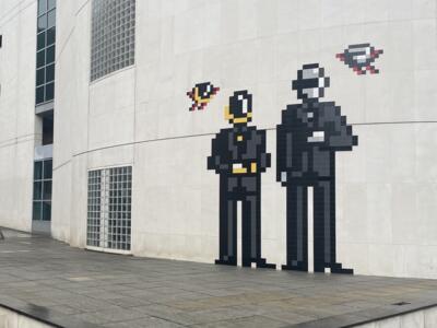 PA_1568, Space Invader on 221 Avenue Jean Jaurès — Street art by Invader in Paris