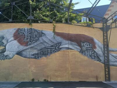 Greyhound Mechanimal by Ardif — Street art by Ardif in Le Mans