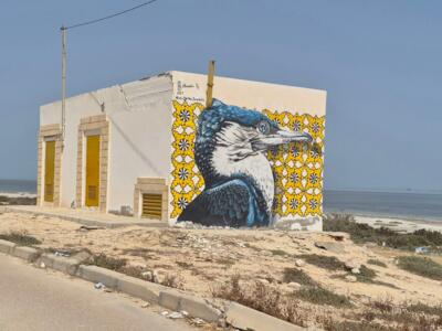 Cormoran par Skander Tej — Street art de Skander Tej à Ghizen