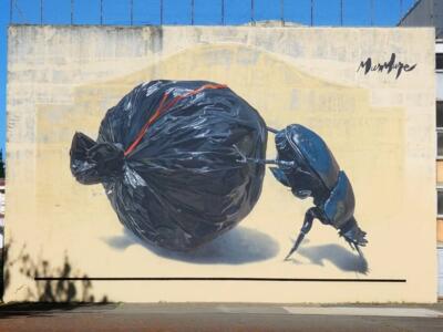 Dung Beetle — Street art de Murmure à Bayonne
