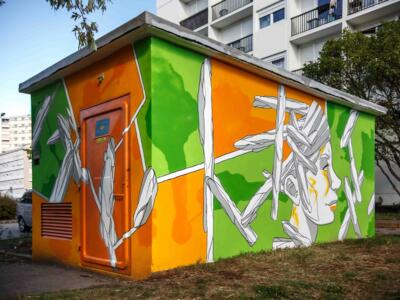 Building Oneself — Street art by Boun.Ka in Rillieux-la-Pape