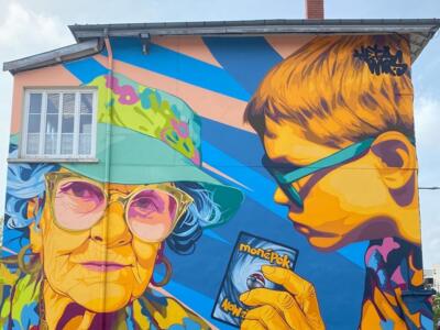 Monépok — Street art by Heta One, Monsieur S in Sathonay-Camp