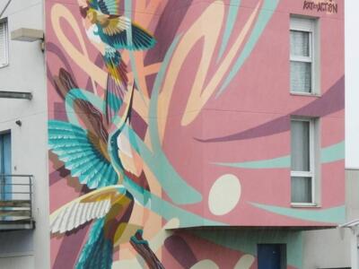 Urban Jungle — Street art by Kat&Action in Saint-Brieuc