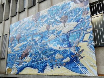 Saint-Brieuc, cité suspendue — Street art de Ronan Pincemin à Saint-Brieuc