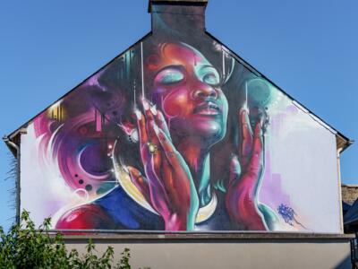 Mr Cenz's Cosmic Face — Street art by Mr CENZ in Saint-Brieuc