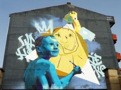 For a like — Street art de Häcko Crâne, Wajuno à La Bañeza