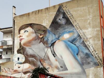 Galaxy — Street art by Sfhir in La Bañeza