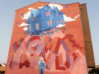 Home Family — Street art de Jabi Corte Landa à La Bañeza