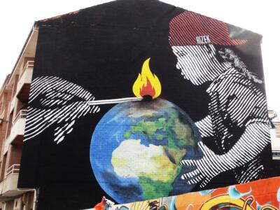 Blow It — Street art de Kris Rizek à La Bañeza