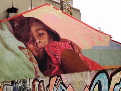 Home. Root. Hair — Street art by Ana Corazón in La Bañeza