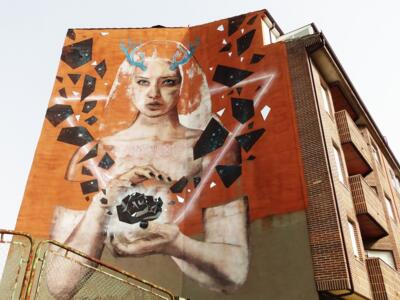Diosa naturaleza — Street art de Sfhir à La Bañeza