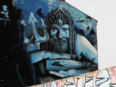Neptuno — Street art de Artes à La Bañeza