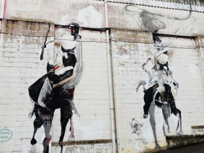 Mario y Maldoror — Street art de Argeo Mondragón à La Bañeza