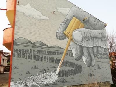 Political Correctness — Street art by Sokram in La Bañeza