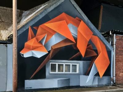Le Gardien — Street art de Annatomix à Stourbridge