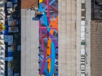 Borde Sur — Street art by Cekis in Santiago