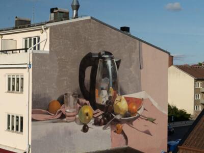 Still life with a kettle — Street art by Mohamed L'Ghacham in Vänersborg