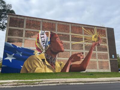 The Spirit — Street art by Waleed Johnson in Detroit