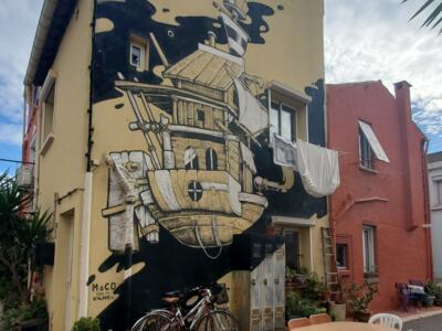 Le Bateau Pirate by Señor Octopus — Street art by Señor Octopus in Sète