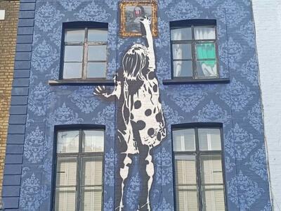 Dotmaster's Polka Dot Girl — Street art by Dotmaster in London