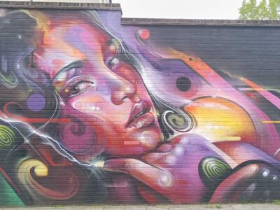 Psychedelic face by Mr Cenz — Street art by Mr CENZ in London