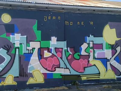 Amandyne - Colored Lettering and Geometry — Street art by Moner in Nantes