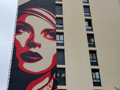 Rise Above Rebel — Street art by Obey (Shepard Fairey) in Paris