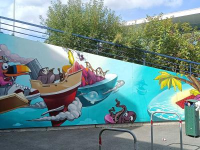 Aventure Maritime en Cartoon à Vallet — Street art à Vallet