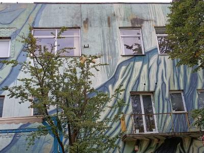 Abstract organic shapes — Street art by Jurgis Tarabilda, Aistis Kavaliauskas in Vilnius