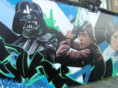 Star Wars Mural, Tabernacle Street — Street art by Nacho Welles in London