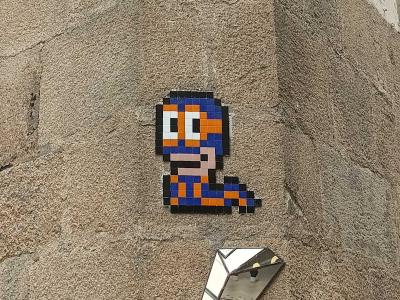 Installation pixel — Street art à Nantes