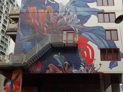Fresque architecturale urbaine — Street art à Rotterdam