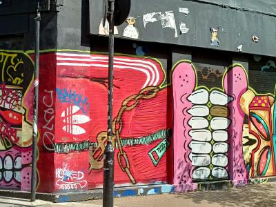 Skull and Body Composition — Street art in London