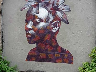 Fresque géométrique Nantes — Street art de Seb Bouchard à Nantes