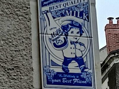 Milklady Vintage Advertising Mosaic — Street art by Milklady in Nantes