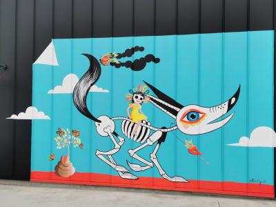 Abstract Mural Brittany — Street art in Bain-de-Bretagne