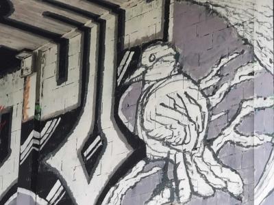 Geometric Creature — Street art in Grenoble